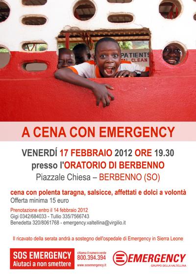 A Berbenno si CENA CON EMERGENCY